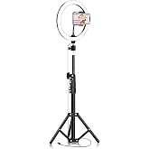 SMAYLİNG Ring Light 26cm Halka Işık + Tripod Ayak &ndash; Bluetooth Uzaktan Kumandalı &ndash; 3 Işık Modu & 10 Parlaklık Seviyesi &ndash; USB B