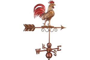 Good Directions 1975RED - Segnavento Bantam Red Rooster, in puro rame, rifinito a mano, patina multicolore