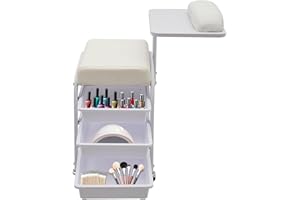 BAOCHADA Carrello spa portatile per pediluvi pedicure poggiapiedi pedicure carrello manicure salone di bellezza con 3 cassetti 4 ruote universali e vassoio girevole per il bagno