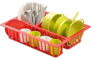 ToyCentre Ecoiffier 0606 Kleines Geschirrset im Abtropfgitter