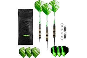 HAOSELL Schwarz Softdart Dartpfeile mit Kunststoffspitze, Softdart Pfeile 18 Gramm, e Dart Pfeile 18g,Extra 6pcs dartFlights und 10-teilige austauschbare 2ba 6 Anti-Lose Gummiringe 6 stück Ring aus Metall