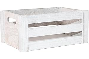 green leaves Lovely Oval Cut Handle Vintage Wooden Crates Storage Tray Rack Shelves (1, Small)