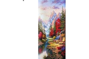 Diamond Painting Ländliche Landschaft 50x110 cm (Inner 44x104 cm) DIY 5D Diamant Painting Bilder Erwachsene Groß Diamant Malerei Malen nach Zahlen Kits Mosaikherstellung Craft Buddy Wand Décor