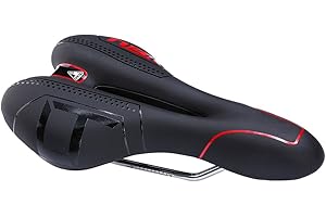 Zhiqiu - Sella da uomo o donna con cuscinetto e zona centrale impermeabile, morbida e traspirante, design ergonomico, per mountain bike, bici da strada e bici pieghevoli