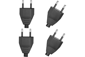 VIEVRE wtyczka europejska, 4 sztuki płaskich wtyczek, zasilacz 220 V 2,5 A