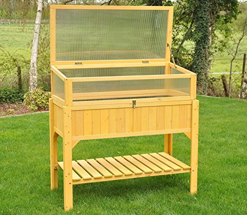 nanook „Teresa“ – Hochbeet und Frühbeet in Einem – mit Abdeckung – 118 x 57 x 122 cm – Holz, Polycarbonat - 3