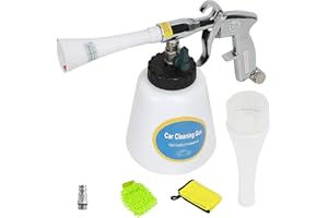 EXLECO Pistolet de Nettoyage de Voiture Intérieur, Kit de Lavage, Valve Réglable, pour 60L 6~9,2Bar Air Comprimé, Pistolet de Pulvérisation Entretien Intérieur pour Auto Entretien Voiture