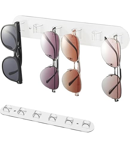 Cabilock Bac D' Affichage En Verre De Lunettes En Bois: Lunettes De Soleil En Bois Étui De Rangement 4 Compartiments Lunettes De Montre Porte- Bijoux Pour Tiroirs
