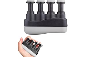 MIKIULY Entrenador de Dedos,Ejercitador del Dedo,Entrenador de Dedos Guitarra,Guitarra Dedo Ejercitador,para Practica de Guitarra Escalada de Roca Entrenamiento y Fisioterapia (Gris)