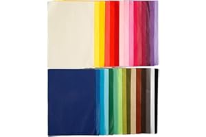Creavvee Assortiment de 300 feuilles de papier de soie 21 x 29,7 cm (DIN A4), couleurs assorties