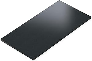 ‎AUPROTEC AUPROTEC Tischplatte 19mm Alux Schwarz 100x60 cm I Spanplatte mit 2mm ABS Kante & PU-Verleimung I melaminharzbeschichtet I elegant & wasserabweisend