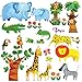 Produktbild Decowall DM-1409 Tropischer Dschungel Tiere Wandtattoo Wandsticker Wandaufkleber Wanddeko für Wohnzimmer Schlafzimmer Kinderzimmer