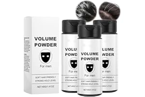 DYKEWEI Polvos Pelo Hombre,Based Texture Powder,Polvos Volumen Pelo, Polvo-Voluminizador para Cabello, Polvo de peinado el Cabello Suave y Esponjoso Todo el Día, efecto mate (40g, 3pc)