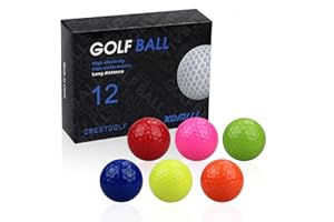 KOFULL 12pcs/Pack Colorful Golf Balls Practice Golf Balls Mini Golf Balls Golf Training Balls (Multicolor)