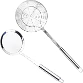 Stainless Steel Spider Skimmer, Metal Skimmer, Fine Mesh Skimmer, Wire Skimmer Spoon, Suitable for Kitchen Cooking, Roasting,
