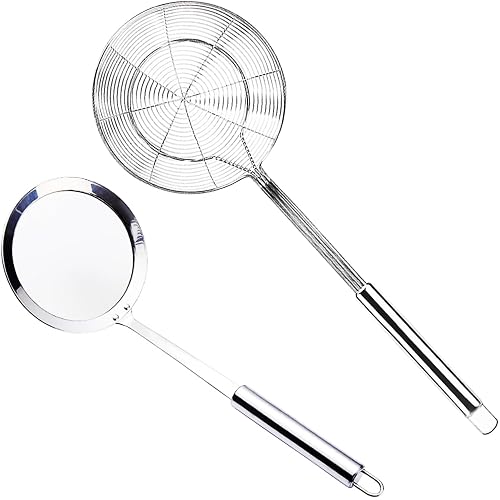 Schaumkelle Edelstahl Spinnensieb, Filter-Set