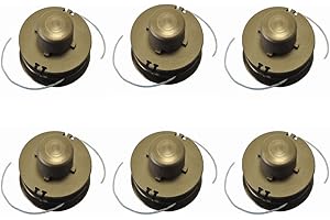 Baricus Ersatzspulen Nylonfäden Nylonspulen im praktischen 6er Pack für Akku-Rasentrimmer QV90162