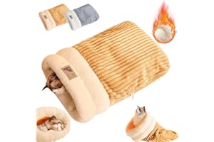 CADOAL Cat Sleeping Bag，Flutty Warm Beds Cave Nest for Indoor Kitten, 360 ° Warp Plush Winter Pet Sleeping Pocket Bags Mat Pad For Cat & Small Dog Below 5KG/12 LB Hideaway, Portable and Washable