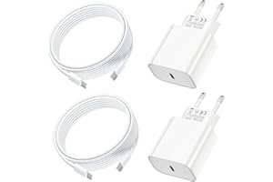 SFVEST Lot de 2 pour Chargeur iPhone 16/15, 20W Chargeur USB C Rapide avec 2m Câble USB C vers USB C pour iPhone 16/15/15/16 pro/15/16 Pro max/16/15 Plus, iPad Pro, iPad Air, iPad Mini