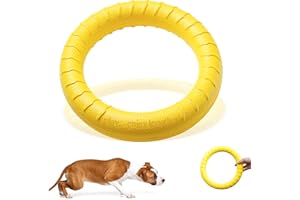 Havenfly Giocattolo da masticare per cani in gomma naturale,anello galleggiante per cani per il fitness all'aperto Giocattolo da tirare galleggiante e disco volante per masticatori aggressivi