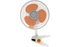 HYDROPLANETE Ventilatore a Clip Mini – 15 cm, 2 Velocità, Rotazione 360°, Ultra Silenzioso – Ventilatore da Tavolo Ideale per Casa, Ufficio e Spazio di Lavoro