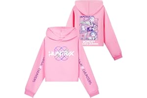 SZRXKJ Sudadera con capucha unisex para niños, dibujos animados, diseño de anime con gráficos Huntrx Multicolors Polialgodón