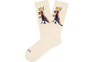 Jimmy Lion Calcetines con estampados de Basquiat, fabricados en algodón peinado de primera calidad. Talla 36-40 | 41-46 en media caña. ¡Camina con estilo!