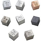 JKGHK Element Cube Set 10mm Dichte Würfel Metall Kuppelste Titan Carbon Nickel Eisen Kupfer Zink Aluminiumdose Für Sammlungen