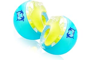 KYZUZIA 2-6 età Braccioli di Sicurezza per Bambini,taglia M Peso 5-25k,Diametro interno gonfiabile 8cm, adatto per imparare a nuotare e giocare sulla spiaggia