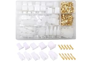 Ruidee 380 Stück Kabel Steckverbinder 2,8 mm Pitch 2 3 4 6 Polig Männlich & Weiblich Flachsteckhülsen Kit für Auto, Motorrad