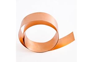 FOXSMZZ 99.9% Pure Copper Foil Metal Copper Sheet Plate Cut Material Roll Material for Mechanical Machining Mould Making Cutting Precision (0.5 * 50 * 1000mm)