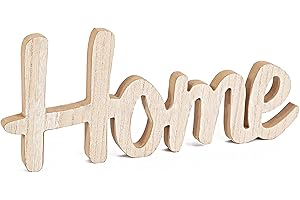 Lvjkes lettre en bois, lettre decorative, Lettres décoratives en bois, pour lartisanat, le mariage, lanniversaire de Noël, les décorations de bricolage, hauteur: 15 cm/5,9 pouces (Letter Home)