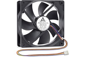 GDSTIME 120mm 4 Pin CPU Fan 12V Computer Fan 120mm PWM Case Cooler 120 x 25mm 12025 82.3CFM High Performance PC Fans For Computer PSU CPU Motherboard Cabinet Chassis Workstation Router