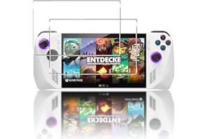 Wonsoso Schutzfolie für Asus ROG Ally (2023) für Panzerglas Folie [2 Stück], Blasenfrei Panzerfolie, Anti-Kratzer 9H Härte Schutzglas Panzerglasfolie HD Displayschutzfolie für ASUS ROG Ally Konsole