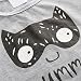 Decorie Newborn Baby Boys Girls Lovely Cat T-shirt Tops + Trousers Outfit 1 Set (12-24 Months, Grey)