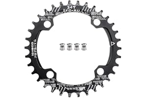 CYSKY Corona per Bici 104 BCD 30 Denti a 52 Denti Monocorona Stretta e Larga con Bulloni per Pignoni per Bici da Corsa, Bicicletta da Montagna, MTB, Ebike, Gravel