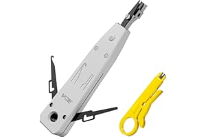 VCE Punch Down Attrezzo per Prese di Rete, Attrezzo Inseritore, Pinza Crimpatrice di Impatto per Fissaggio Alimentazione Rete con Tagliafili