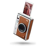 Fujifilm instax mini Evo Brown- Fotocamera Ibrida a Sviluppo Istantaneo, Stampante per Smartphone, Design Analogico, 100 Comb
