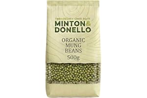 MINTONS GOOD FOOD Minton & Donello Organic Mung Beans 500g – Versatile Green Gram for Soups, Curries & Salads, Naturally Protein-Rich, Wholesome Pantry Staple for Healthy Everyday Cooking