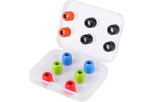 LUDOS COMFY Cuscinetti Memory Foam per Auricolari e Cuffiette, 12 Cuscinetti, Nuova Generazione, Lavabili, Durevoli e Extra Resistenti, Misura 4,9 mm, Imbottiture per cuffie