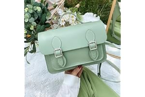 BEABLINGER DIY Purse Bag Satchel Making Kit Cambridge Sewing Pattern Wallet PU Leather Material Craft Tool Set Handmade Handbag Shoulder Bag pdf Sew Knit Stitch Woman Girl Birthday Holiday Day Gift (2.Green)