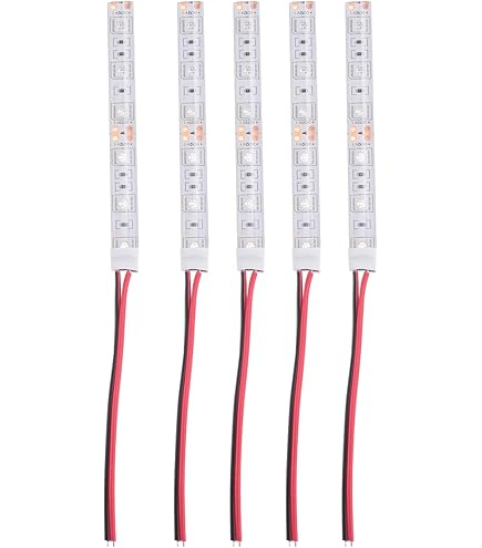 Lot De 10 Bandes LED DRL étanches 12V - Éclairage Pour Camping-car, Caravane, Bateau - Noir Et Jaune