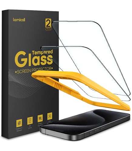 MRGLAS Vetro Temperato Per IPhone 16 Pro (2+2) Con Protezione Fotocamera – Rimozione Polvere Auto, Antispr UDITO Privacy 23°, 9H - 5