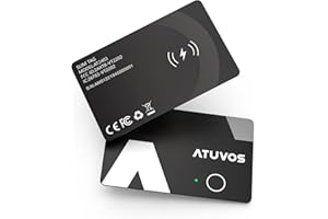 ATUVOS Wallet Tracker Card Slim 0.16cm, (Wireless charging) Air tag Bluetooth Locator Work with Apple Find My (iOS Only), Item Finder for Luggage Tag, Suitcase, Bags, Passport and More (1)