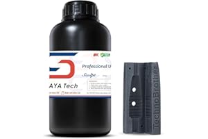 Siraya Tech Sculpt Hochtemperaturbeständiges 3D Druckerharz - Bis zu 180°C, Hohe Präzision, Kompatibel mit 8K DLP/LCD Druckern für Ingenieurwesen, Schmuck- und Industrieanwendungen (Dunkelgrau, 1kg)