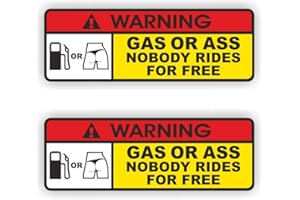 FOLIEN-ZENTRUM 2x Warning Gas or Ass Auto Aufkleber Shocker Hand JDM Tuning Dub Decal Stickerbomb Bombing Sticker Illest Dapper Fun Oldschool