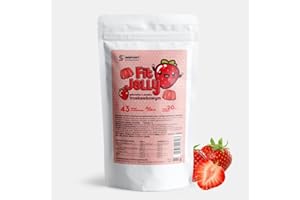 INSPORT Nutrition - FIT JELLY - Gelatina senza zucchero - Basso contenuto calorico - Senza grassi e senza carboidrati - Alto contenuto proteico - Polvere - 301g (Fragola)
