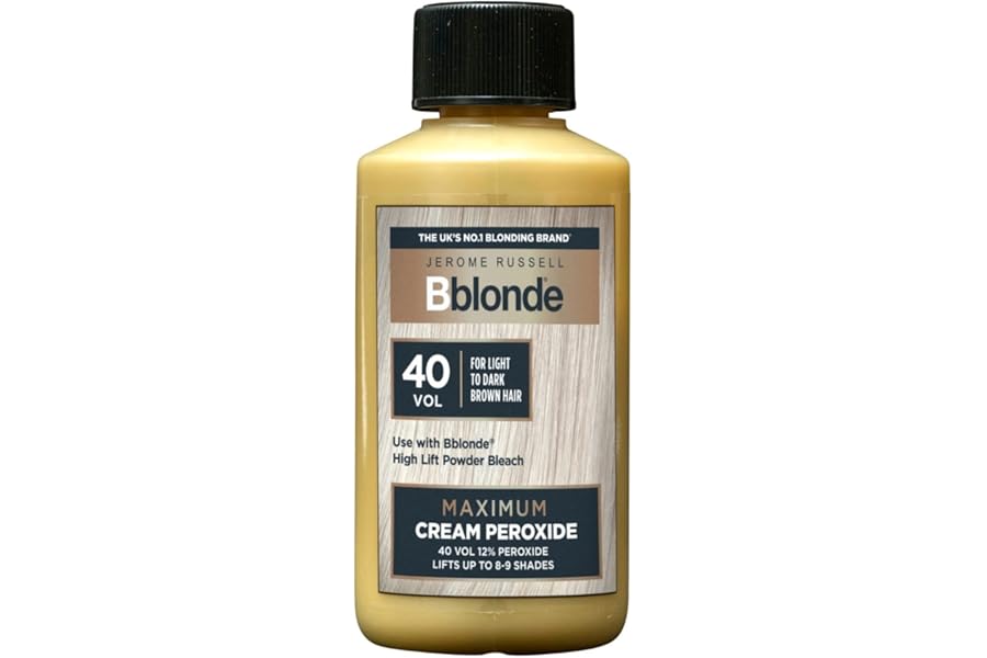Jerome Russell Bblonde Cream Peroxide, 40 Volume, 12% Peroxide, Lifts 8-9 Levels, 75ml