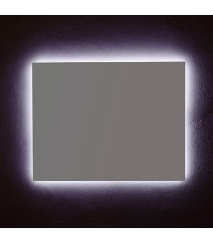 Specchio Da Parete Specchio Retroilluminato LED 100x70 Installazione Reversibile E Angoli Specchio Bagno 70x90 Cm - 8