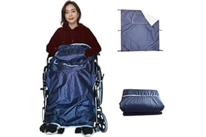 Fonakei Wheelchair Blanket Waterproof 105X115CM Windproof Fleece Lap Blanket for Elderly, Machine Washable Lightweight Throw for Hospital, Outdoor Travel & Gift，Vacuum packaging